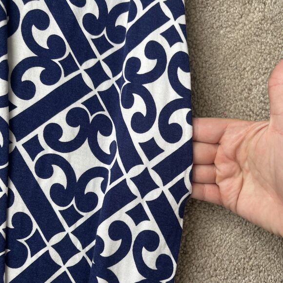 Boden Maxi Dress Womens 2 Jersey Knit Navy Geometric V-neck Preppy Beach Resort - Picture 9 of 10